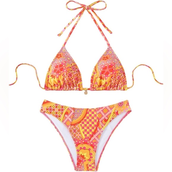 Fashion Nova Other - NWOT FASHION NOVA FLORAL PRINT CHARM HIGH WAISTED BATHING SUIT SET
